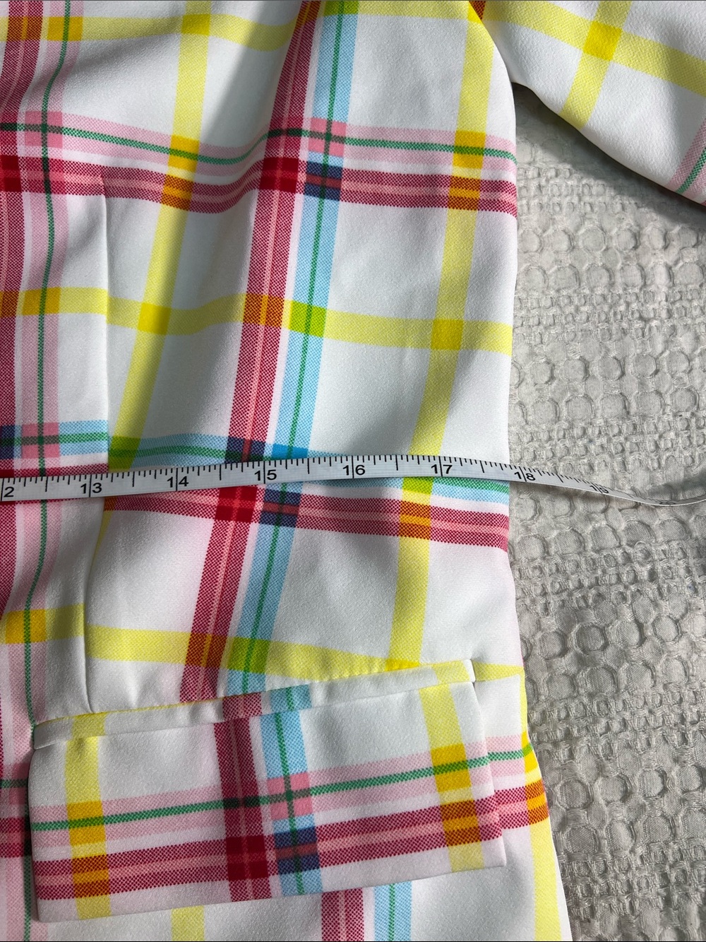 New York & company Colorful Plaid Double-Breasted Women's Blazer size M - Picture 5 of 9